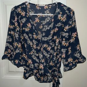 Blue Floral Top